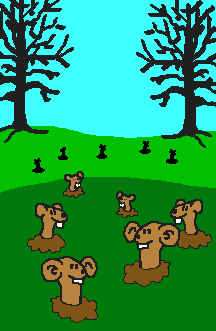 Gif animé taupes